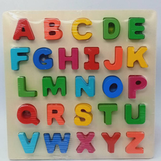กระดานฉลุตัวอักษร ABC กระดานกิจกรรมสอนABC พร้อมคำศัพท์  (MKS - 003)