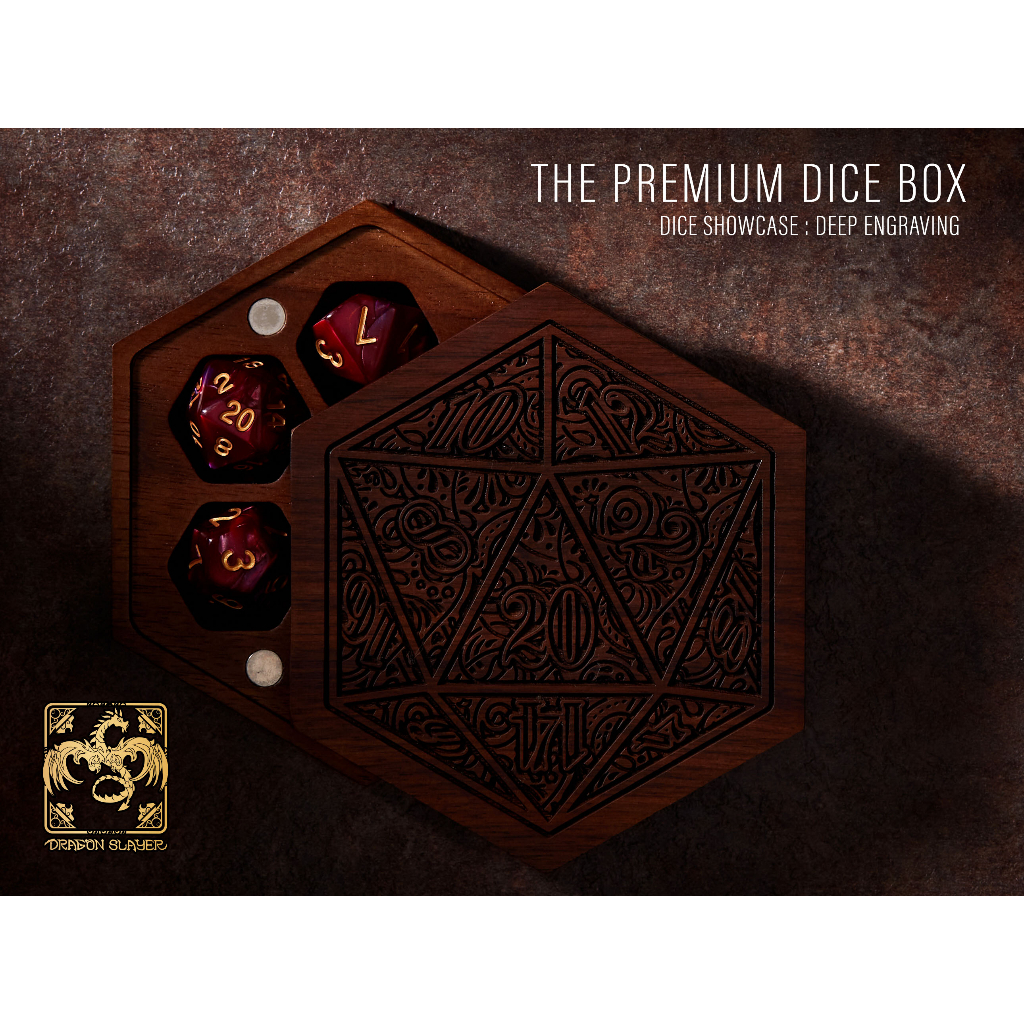 The Dice Ornament Dice Box Premium DnD Dice Box D&D Dice Box Dice