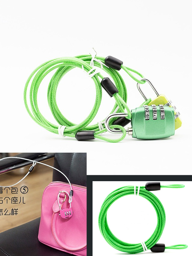 เชือกเปลี่ยนสายตรง-2-เมตร-ล็อคลวดลวดลวด-เชือกลวดล็อครหัสผ่าน-wire-rope-tsa-lock-luggage-กุญแจกระเป๋า-ที่ล็อกกระเป๋า