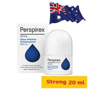 Perspirex Antiperspirant Roll On #Strong 20 ml. โรลออน ระงับเหงื่อ ระงับกลิ่นกาย สีฟ้าเข้มสำหรับคนเหงื่อมากเป็นพิเศษ