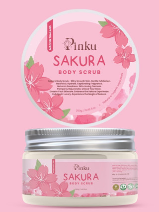 สครับขัดผิว ตัวหอม PINKU SAKURA BODY SCRUB