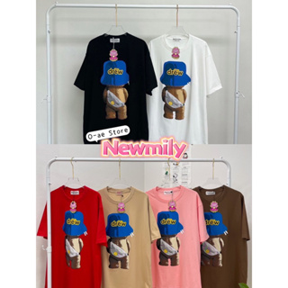 เสื้อยืด Oversize Newmily พี่หมีDrew คอตตอนเนื้อนุ่ม เท่ห์ใส่สบาย