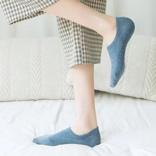ถุงเท้าผู้หญิงข้อเว้า ข้อสั้น ถุงเท้าแฟชั่นซ่อนขอบ มีซิลิโคนกันกัดกันลื่นหลุด สไตส์ญี่ปุ่น ส่งไว