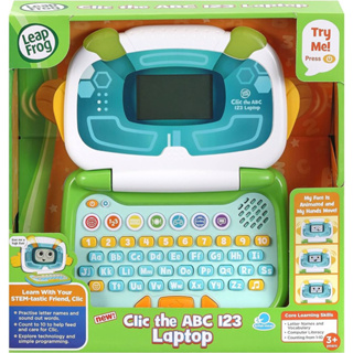 เครื่องคอมพิวเตอร์สำหรับเด็ก แล็ปท็อปสำหรับเด็ก ยี่ห้อ LeapFrog Clic The ABC 123 Laptop, Green รุ่นใหม่ล่าสุด ของแท้ USA