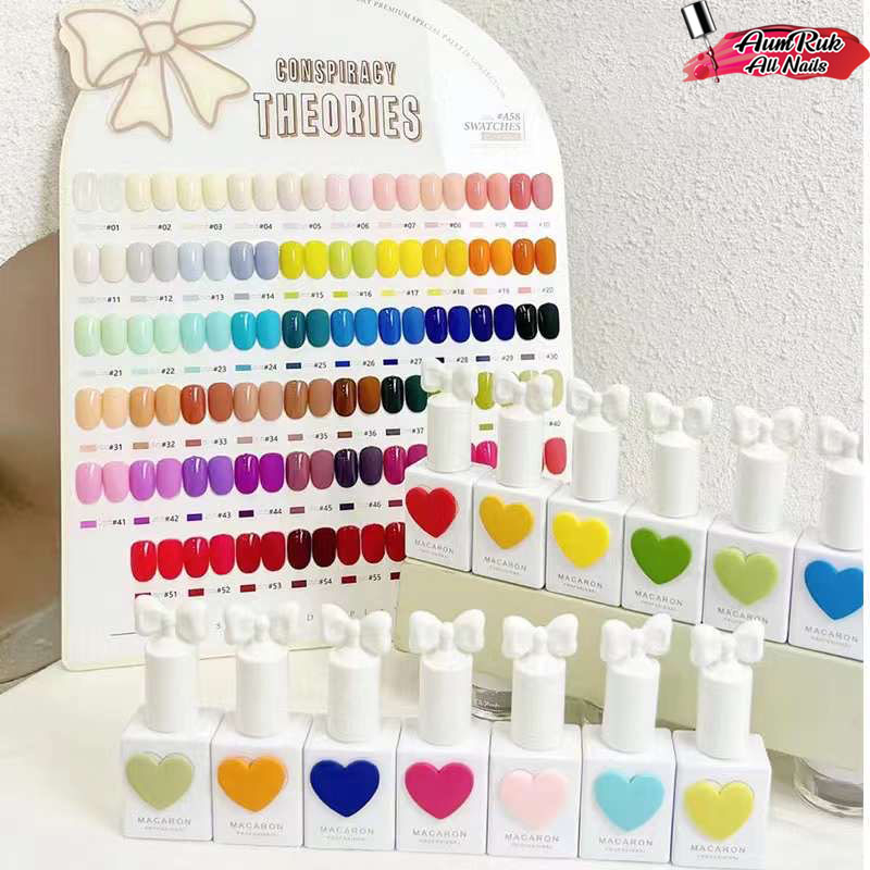 สีทาเล็บเจล-macaron-58-31-58-สีสวย-ขวดน่ารัก-สีแน่น-พร้อมส่ง