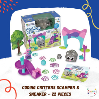 Learning Resources Coding Critters Scamper &amp; Sneaker - 22 Pieces💯🇺🇸 ชุดออกแบบโค้ดดิ้งกับเจ้าแมวน้อยจอมซน