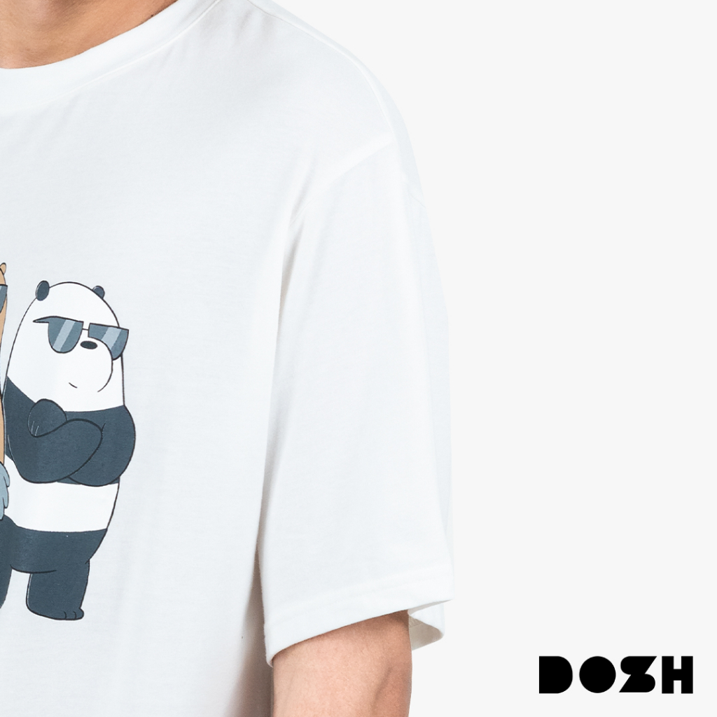 dosh-oversized-short-sleeve-t-shirts-we-bare-bears-เสื้อยืดโอเวอร์ไซส์fbbmt5045-ow