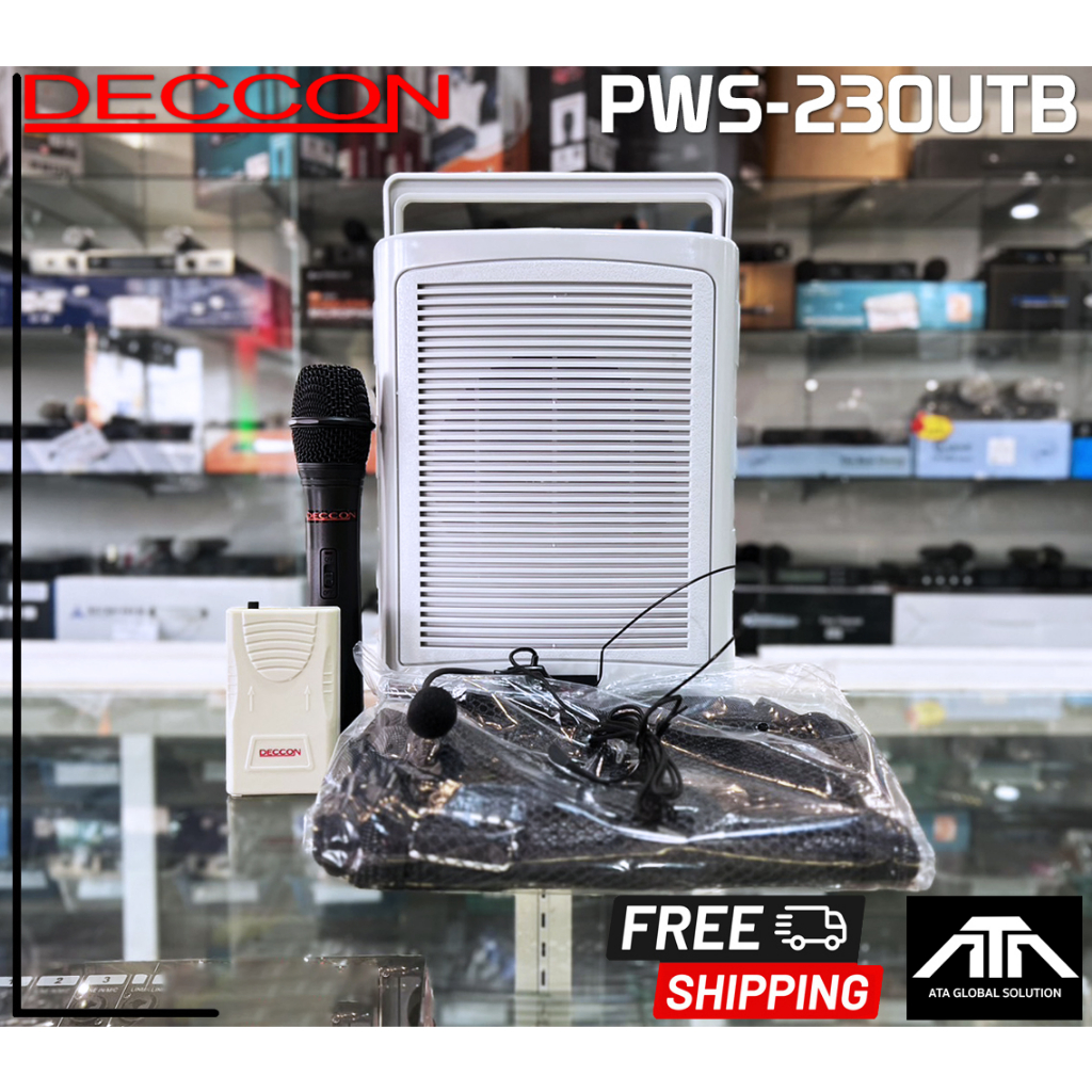 ตู้ลำโพงห้องเรียน-deccon-pws-230utb-pws-230-pws230-ลำโพงบลูทูธ-เครื่องขยายเสียง-ตู้ช่วยสอนชนิดกระเป๋าหิ้ว-ขนาดลำโพง-6-5