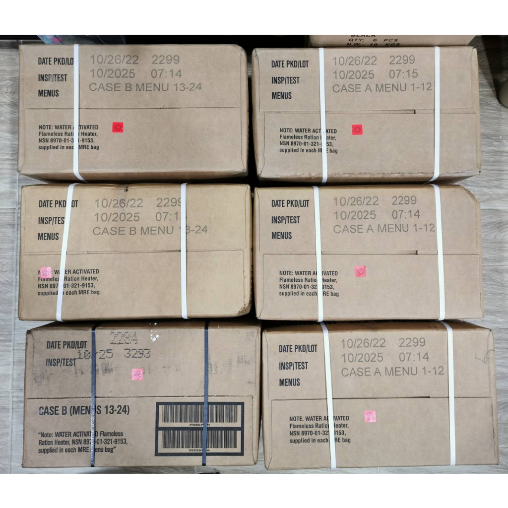 MRE U.S.MILITARY Case A (Menu 112), Case B (Menu 1324) Test 2025 อาหารฉุกเฉิน อาหารพร้อม