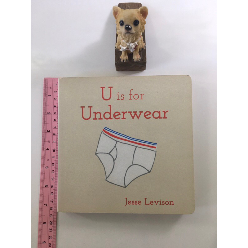 U is for underwear by jesse levison หนังสือภาษาอังกฤษมือสอง boardbook