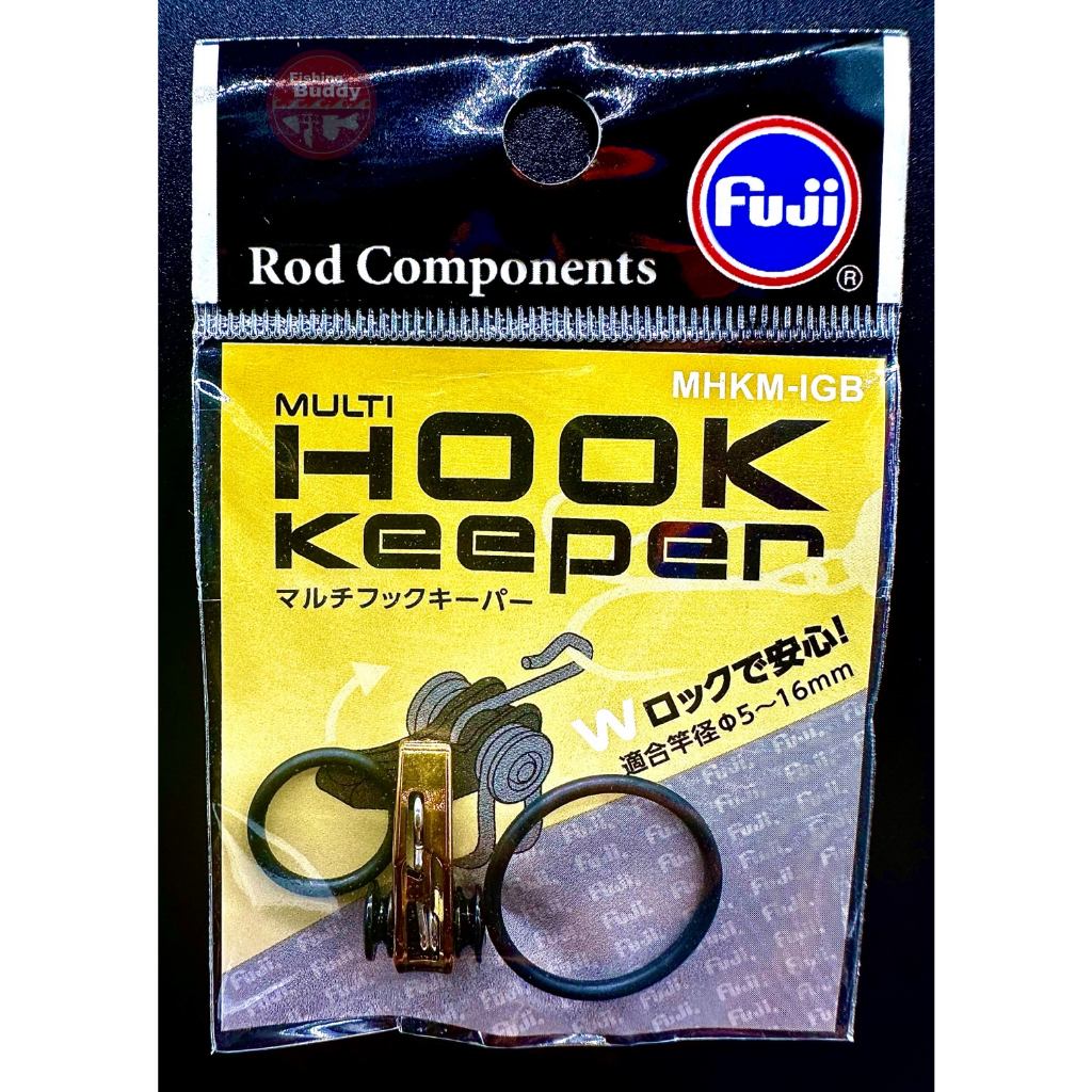 Fuji Hook Keeper Regolabile In Plastica Nero - Ferma Amo Per Canna Da Pesca, Modello EHKM-B - 3