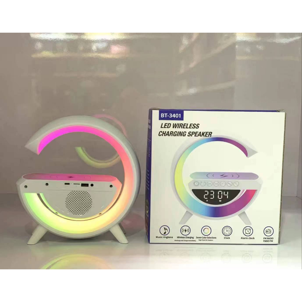 G11/BT3401/BT2301 3in1 Bluetooth LED Wireless Charging Speaker ลำโพง ...
