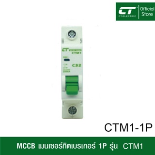 MCB เซอร์กิตเบรกเกอร์ CTM1-1P CT Electric  แบบเกาะราง