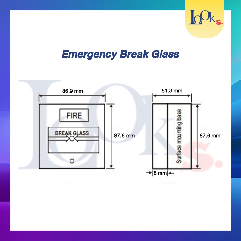 Emergency Break Glass มีให้เลือก 3 สี | Shopee Thailand