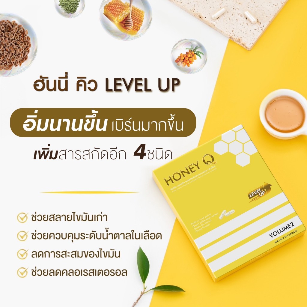 สูตรใหม่-ลดสูงสุด300-ฟรีกาแฟลดหุ่น-honey-q-ฮันนี่-คิว-ตัวช่วยหุ่นเฟิร์ม-เน้นเผาผลาญไขมัน-คุมหิว-fiber-เร่งขับถ่าย