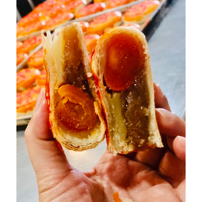 ขนมเปี๊ยะจีน-ไส้ถ้่วฟักไข่เค็ม-แป้งนุ่มอร่อย