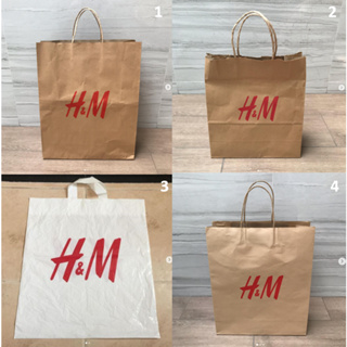 ถุงกระดาษ ถุงพลาสติก แบรนด์ H&M ของแท้ ใส่เสื้อ ใส่ของ ขอคนรับสภาพได้ ซื้อจาก shop เองปกติ