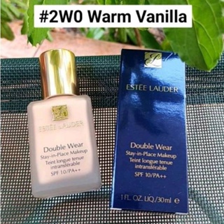 รองพื้นเอสเต้#2W0 #Warm Vanilla 👉Estee Lauder Double Wear Stay-in-Place Makeup SPF10/PA++  30 mlt