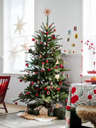 IKEA - ต้นคริสต์มาสปลอม ตุ๊กตาซานตาครอส ขนาดเล็ก กลาง ใหญ่ ขนาดเล็ก เคลื่อนย้ายง่าย