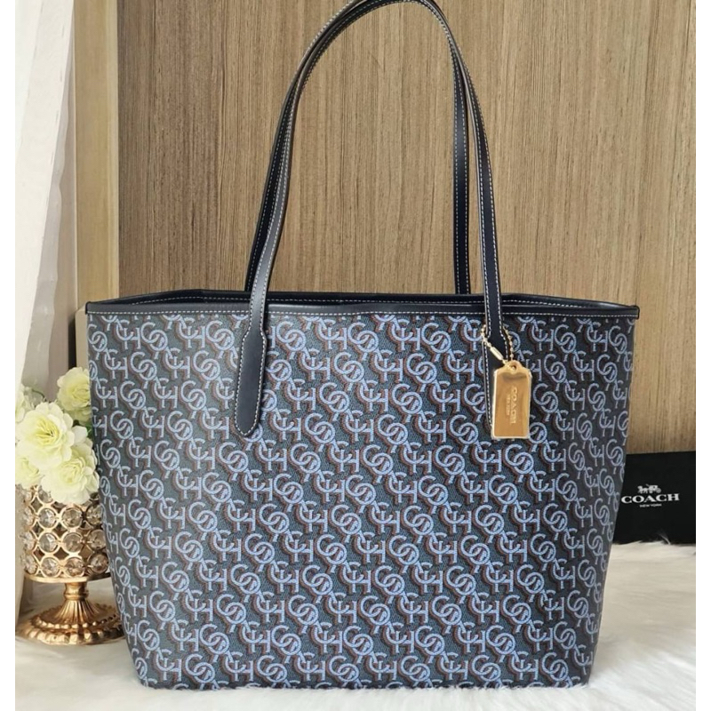 สด-ผ่อน-cf342-city-tote-with-signature-monogram-print