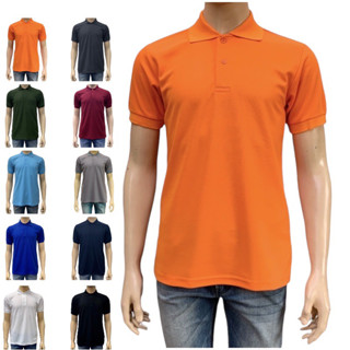 เสื้อโปโลผู้ชาย แขนสั้น ผ้าจูติสีพื้น 5 ไซส์ 10 สี Polo Shir