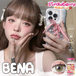 คอนแทคเลนส์ สาย ฝอ. รุ่น Mini Bena สีเทา/ตาล Gray/Brown มีค่าสายตา (0.00)-(-4.00)