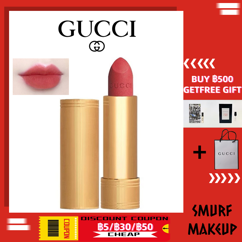 แบรนด์แท้100-gucci-rouge-a-levres-mat-lipstick-ลิปสติก-208-505