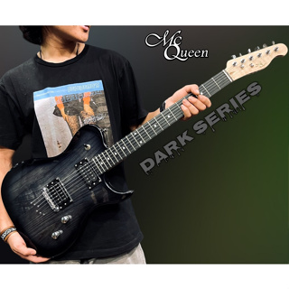 ส่งฟรี McQueen 💀 DarkSeries รุ่น DST-22 กีต้าร์ไฟฟ้า แม็คควีน ปิ๊กอัป ฮัมแบคกิ้ง ไม้ Alder Eletric Guitar สี Drak Back