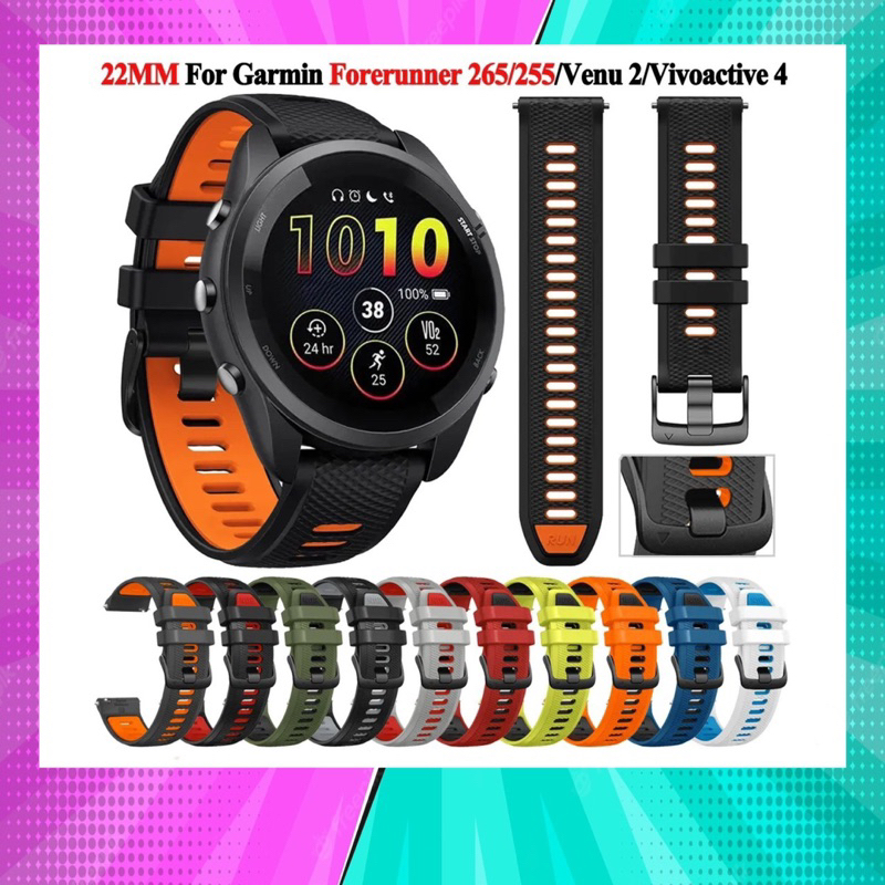 Bracelet Nylon 22mm Pour Garmin Venu 3/Venu 2/Vivoactive 4 - Réglable Magnétique - Couleurs Vives - Léger Et Respirant