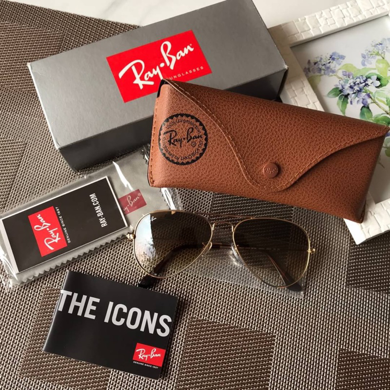 ผ่อน0-แว่นกันแดด-ray-ban-aviator-rb3025-001-51-ขนาดเลนส์-55-มม