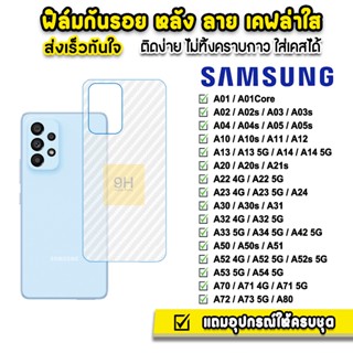 🔥 ฟิล์มกันรอย ฟิล์มหลัง เคฟล่า รุ่น Samsung A02 A03 A04 A05 A12 A13 A14 A24 A32 A33 A34 A52 A53 A54 A72 A73 ฟิล์มsamsung