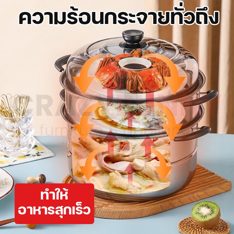 หม้อนึ่ง-ซึ้งนึ่งอาหาร-หม้อนึ่งสแตนเลส-28cm-หม้อนึ่งข้าวเหนียว-หม้อซึ่ง2ชั้น-หม้อซึ้งนึ่ง-ที่นึ่งอาหาร-steamer-หม้อนึ่ง