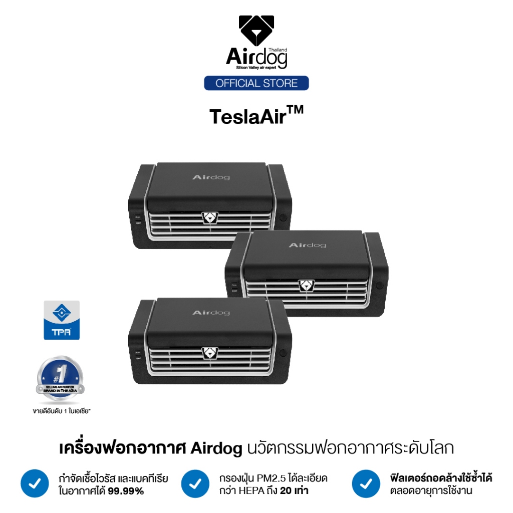 คุ้มกว่า-airdog-air-purifier-เครื่องฟอกอากาศในรถยนต์-teslaair-ขนาดพื้นที่-5-ตร-ม-จำนวน-3-เครื่อง