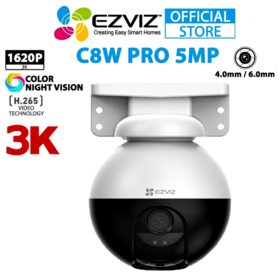 ⚡️กล้องวงจรปิดไร้สาย⚡️EZVIZ รุ่น C8W Pro 3K 5MP Pan & Tilt Wi-Fi Camera ...