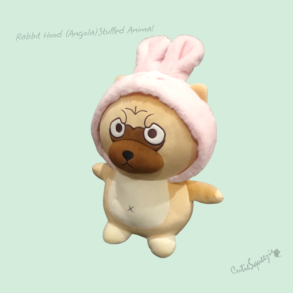 ตุ๊กตาสัตว์ใส่ฮูดกระต่าย-ผ้าแองโกล่า-ไซร์-m-rabbit-hood-angola-stuffed-animal