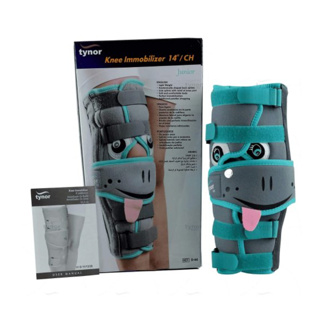 Tynor Pediatric Knee Child ซัพพอร์ตหัวเข่าเด็ก ไทนอร์ สีเทา รุ่นปรับกระชับ