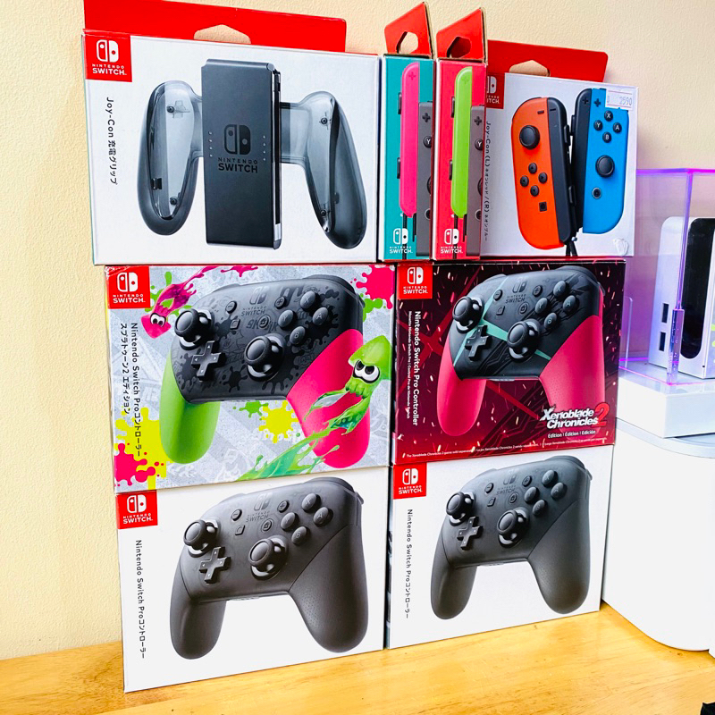 จอย-pro-สำหรับ-nintendo-switch-มือสอง-สภาพใหม่-พร้อมสายชาร์จจอย-ครบชุด