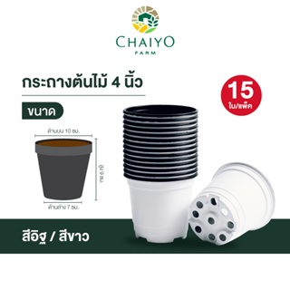 กระถางต้นไม้ 4 นิ้ว 15 ใบ  Pot 100mm 15 pcs