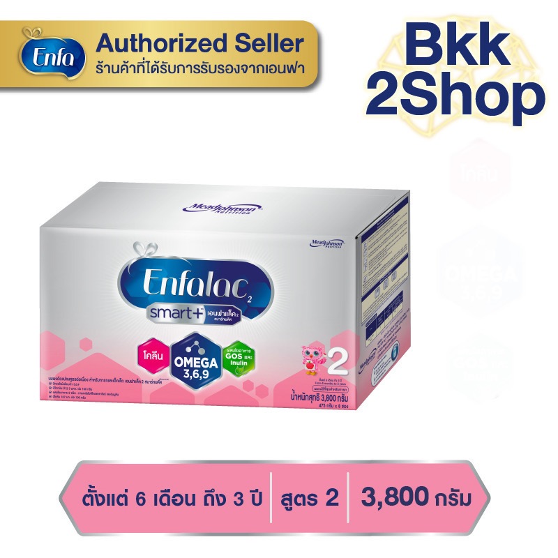 นม เอนฟาแล็ค สมาร์ทพลัส นมผง เด็ก นม enfa สูตร2 4000 กรัม Enfalac ...