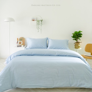 Darling Mattress ชุดผ้าปูและผ้านวมคอตตอนซาตินแท้100%, 390 เส้นด้าย (100% Cotton Bedsheet and Duvet Set 390 Thread count)