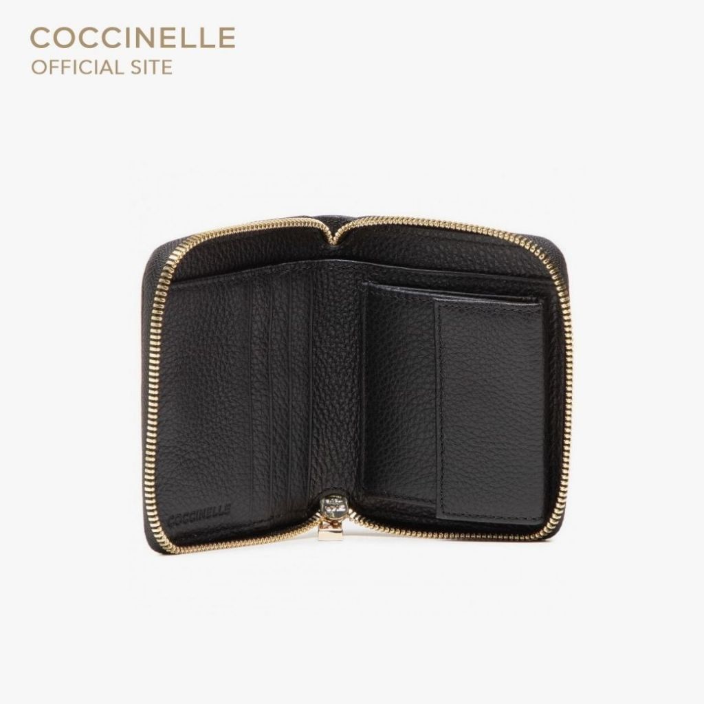 coccinelle-กระเป๋าสตางค์ผู้หญิง-รุ่น-metallic-soft-wallet-11a201-สี-caramel