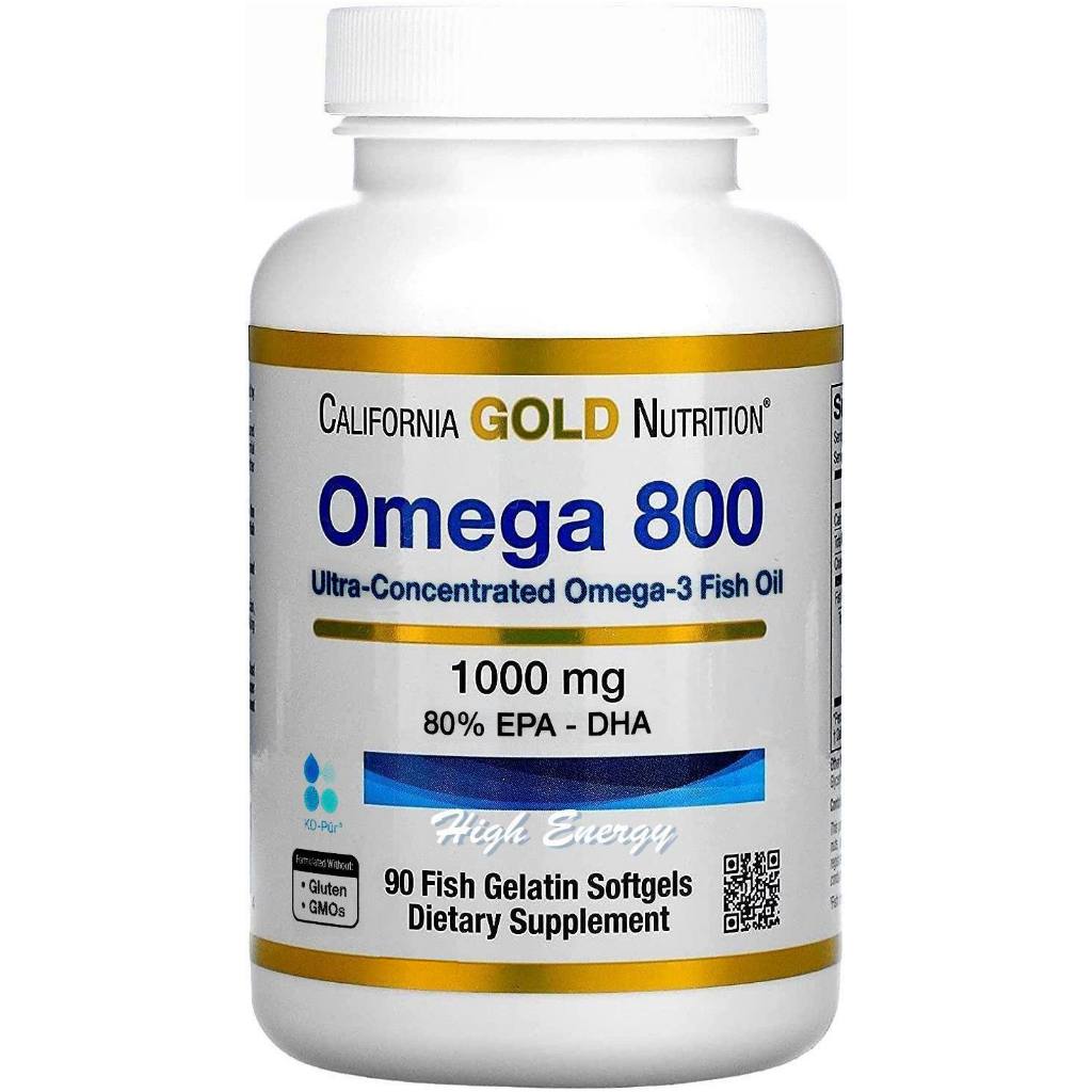 California Gold Nutrition®, Omega 800, 80% EPA-DHA, 1000 mg | Shopee ...