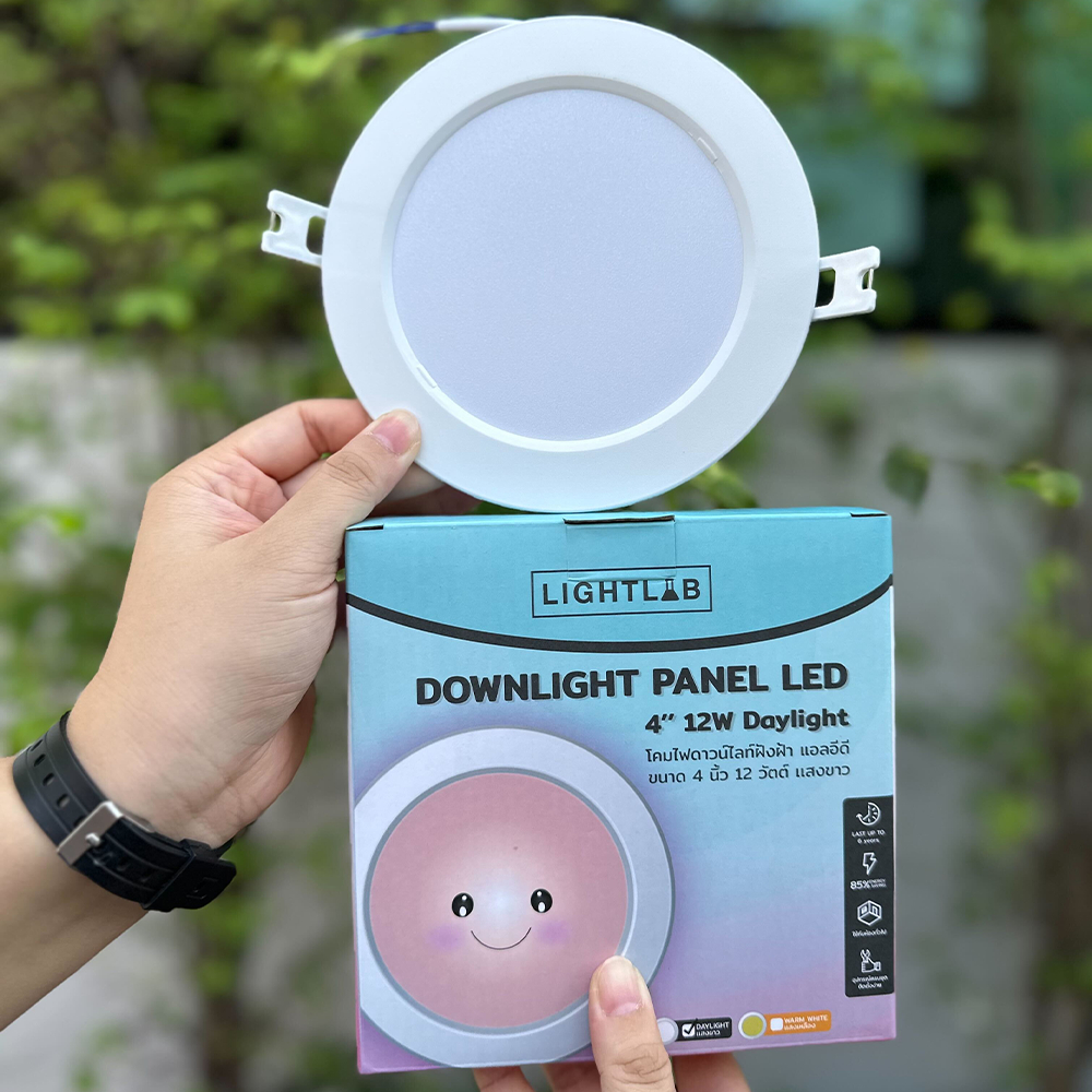 Lightlab Slim Downlight Panel LED โคมไฟฝังฝ้าแสงสีขาว โคมไฟฝังฝ้า ดาวน์ ...