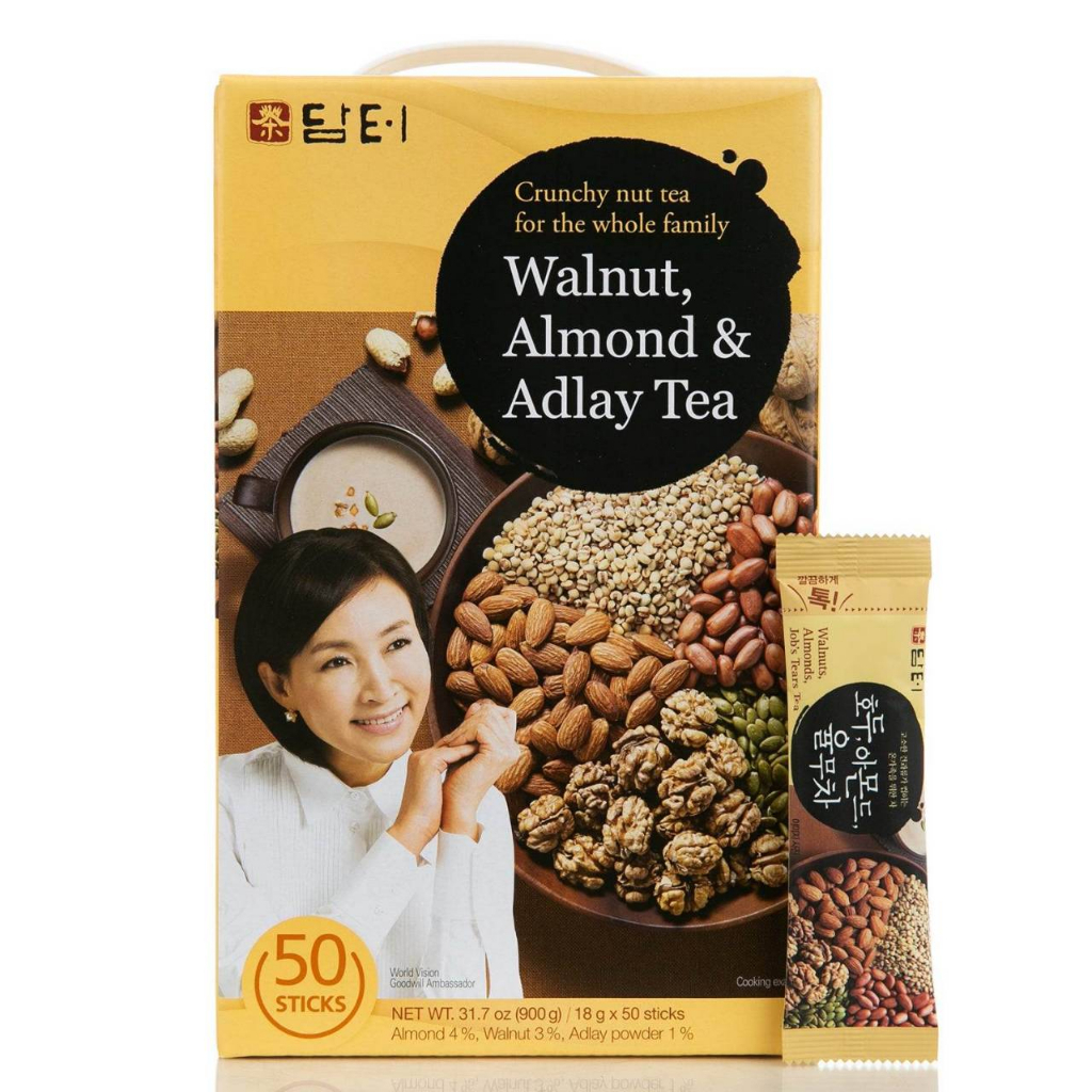 ชาธัญพืช walnuts, almond, job’s tears tea 900g 1box=50Tซอง มีแบบแบ่งขาย ...