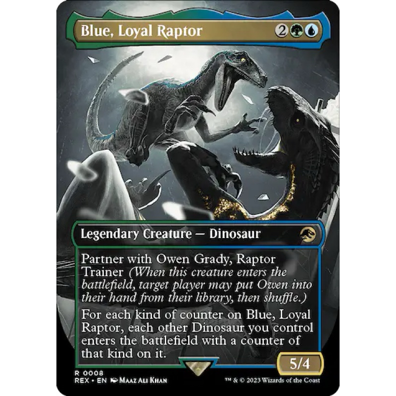 MTG (REX) Blue, Loyal Raptor (Universes Beyond: Jurassic World ...