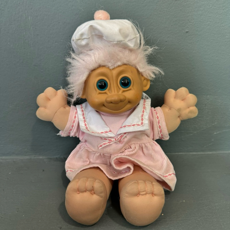 Russ Berrie & Company Troll Kids Pink Sailor Girl Doll ตุ๊กตาวินเทจ