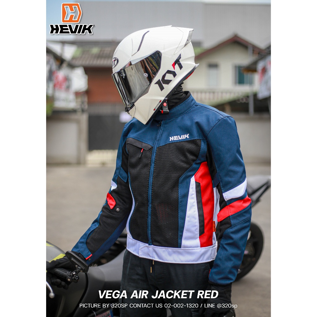 เสื้อการ์ดสำหรับขับขี่มอเตอร์ไซค์ HEVIK VEGA AIR JACKET ของแท้ ส่งไว ...