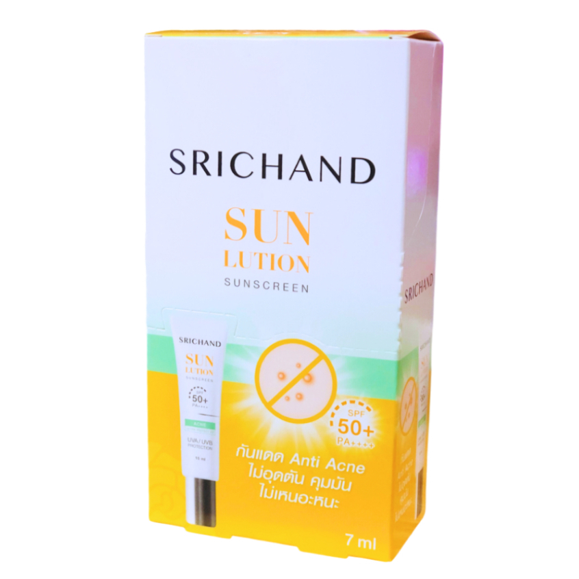 (กล่องx6) Srichand Sunlution Skin Sunscreen SPF50 ศรีจันทร์ ซันโซลูชั่น ...
