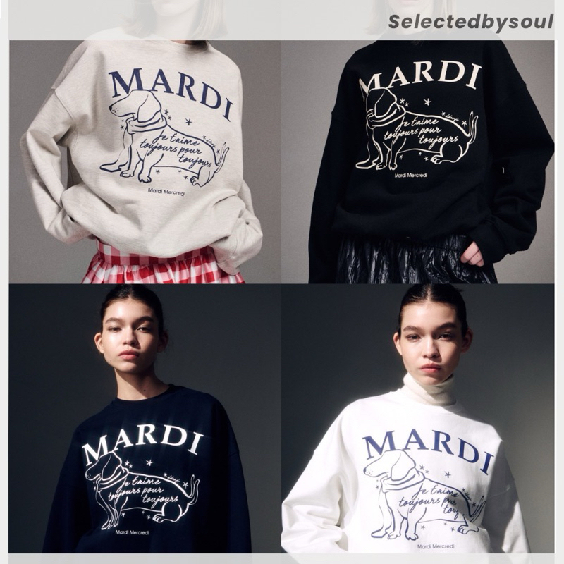 MARDI SWEATSHIRT SWING THE TAIL DDANJI FLOWER CHOKER_OATMEAL BLACK main image 0