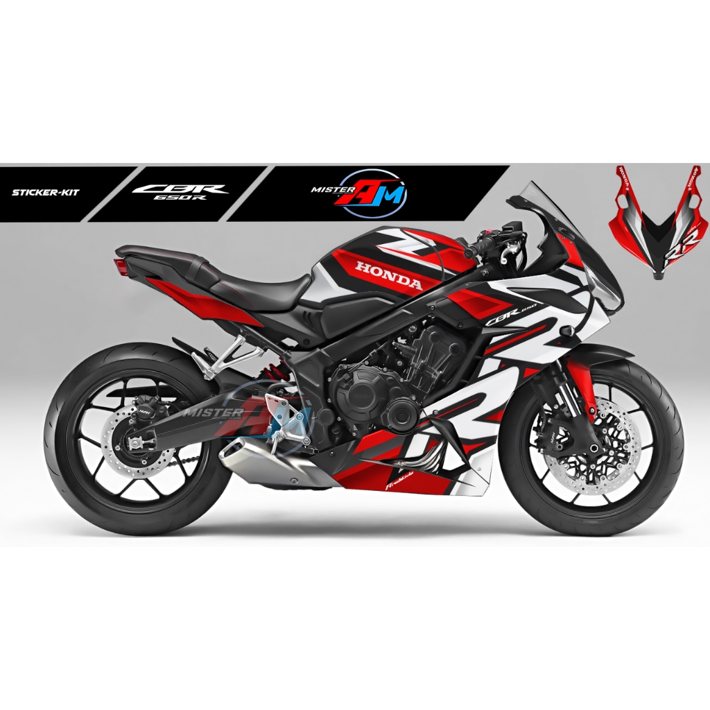 (เลือกสีด้านใน) [เกรด Premium Basic] ชุดสติ๊กเกอร์ Honda CBR650R (RR ...